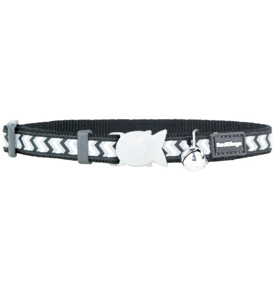 Kassi kaelarihm helkurmustriga Reflective Ziggy Black (Red Dingo)