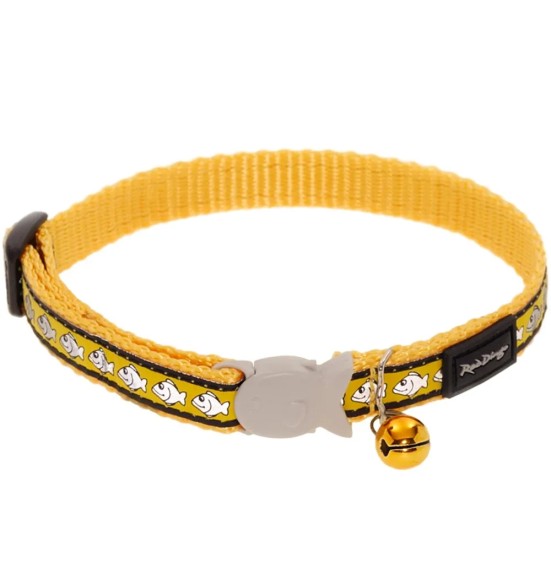 Ошейник для кошек со светоотражающим рисунком Reflective Fish Yellow (Red Dingo)