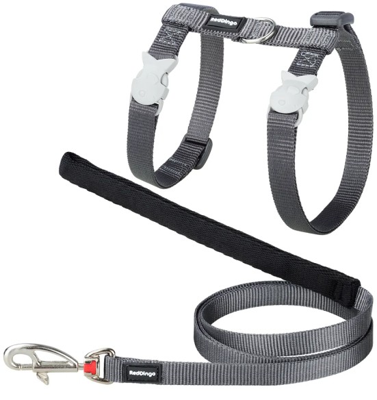 Шлейка и поводок для кошек, серый Classic Grey (Red Dingo)