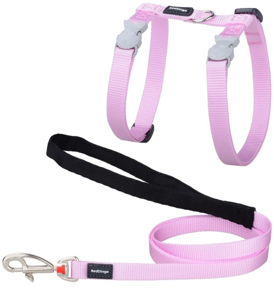 Шлейка и поводок для кошек, пастельно-розовый Classic Pastel Pink (Red Dingo)