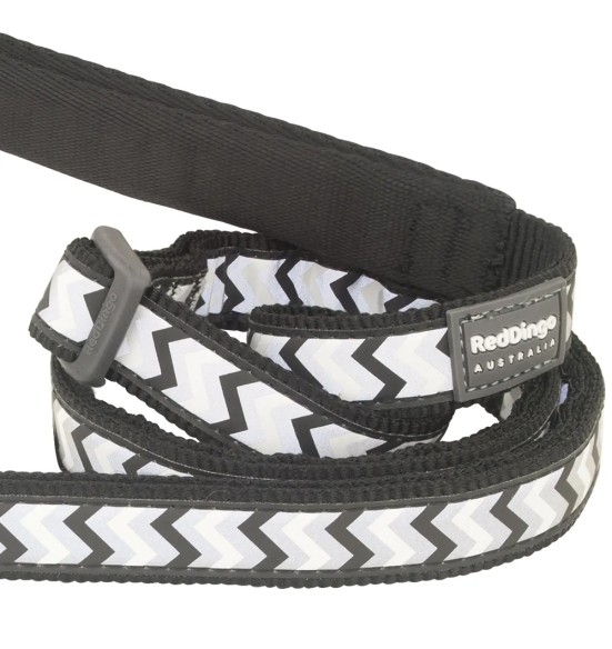 Jalutusrihm koerale, helkurmustriga Reflective Ziggy Black (Red Dingo)