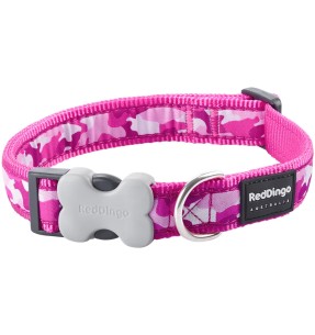 Helkuritega kerge veekindel kaelarihm koerale, punane/must (Dogness Water-Proof)–Tekstiilist–Dogness–Valgekihv