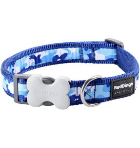 Ошейник для собак с дизайнерским принтом Lotzadotz Dark Blue (Red Dingo) – Disainmustriga – Red Dingo – Valgekihv