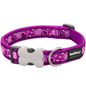 Kaelarihm koerale, disainmustriga Flying Bones Hot Pink (Red Dingo)–Disainmustriga–Red Dingo–Valgekihv