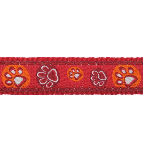 Kaelarihm koerale, disainmustriga Paw Impressions Red (Red Dingo)