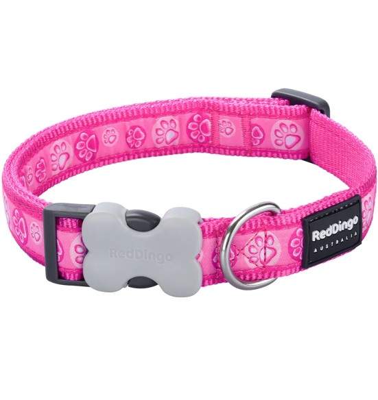 Ошейник для собак с дизайнерским принтом Paw Impressions Hot Pink (Red Dingo)