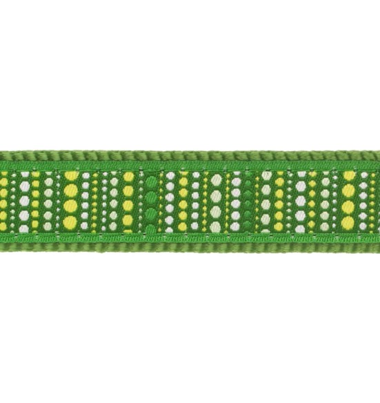 Ошейник для собак с дизайнерским принтом Lotzadotz Green (Red Dingo)