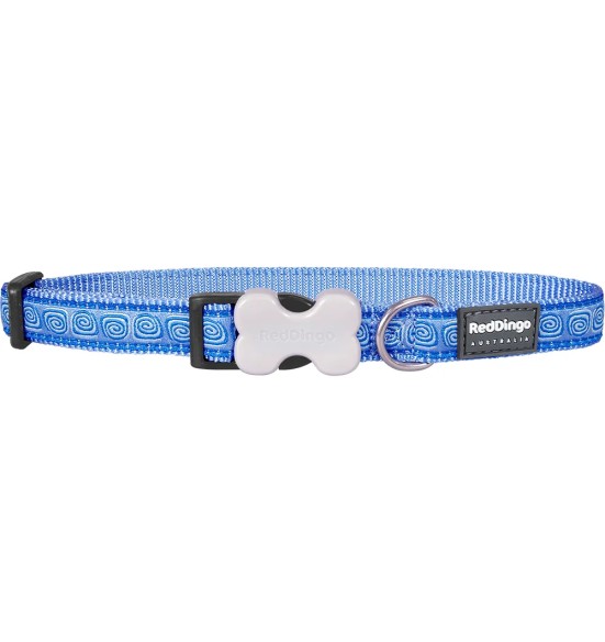 Ошейник для собак с дизайнерским принтом Hypno Medium Blue (Red Dingo)