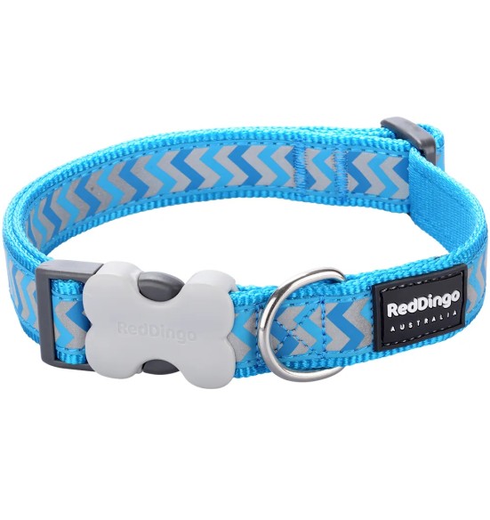 Kaelarihm koerale, helkurpaelaga Reflective Ziggy Turquoise (Red Dingo)
