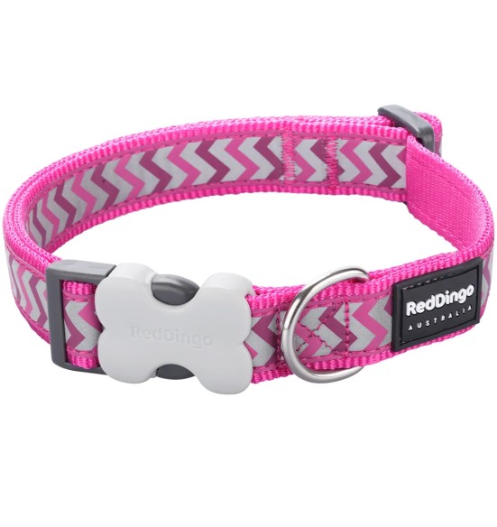 Kaelarihm koerale, helkurpaelaga Reflective Ziggy Hot Pink (Red Dingo)