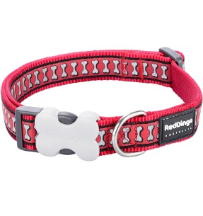 Jalutusrihm koerale, helkurmustriga Reflective Ziggy Orange (Red Dingo)–Tekstiilist–Red Dingo–Valgekihv