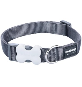 Ошейник для собак из натурального модала и хлопка, серый (Dogness Modal Cotton) – Текстильные ошейники – Dogness – Valgekihv
