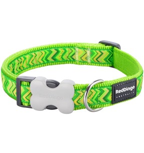 Ошейник для собак с дизайнерским принтом Modern on Cool Grey (Red Dingo) – Disainmustriga – Red Dingo – Valgekihv