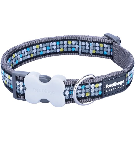 Ошейник для собак с дизайнерским принтом Modern on Cool Grey (Red Dingo)