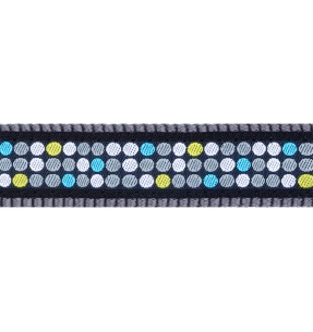 Ошейник для собак с дизайнерским принтом Flying Bones Hot Pink (Red Dingo) – Disainmustriga – Red Dingo – Valgekihv 2