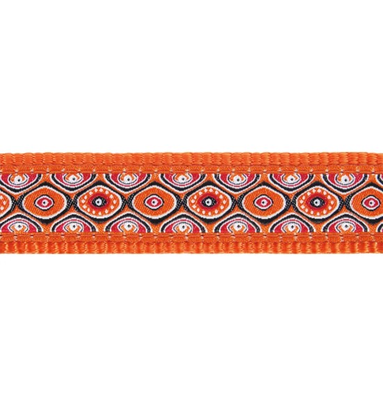 Kaelarihm koerale, disainmustriga Snake Eyes Orange (Red Dingo)