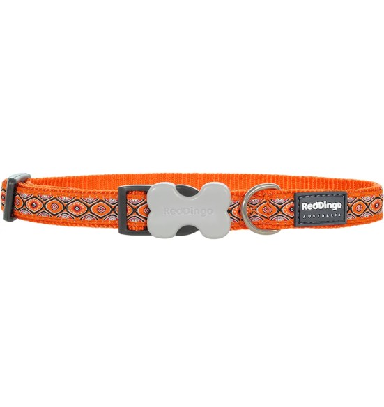 Kaelarihm koerale, disainmustriga Snake Eyes Orange (Red Dingo)