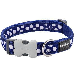 Ошейник для собак с дизайнерским принтом Lotzadotz Dark Blue (Red Dingo) – Disainmustriga – Red Dingo – Valgekihv