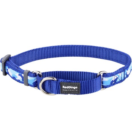 Kaelarihm koerale, poolpoov disainmustriga Camouflage Dark Blue (Red Dingo)