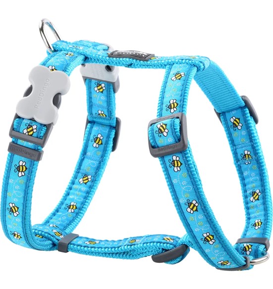 Шлейки для собак с дизайнерским принтом Bumble Bee Turquoise (Red Dingo)