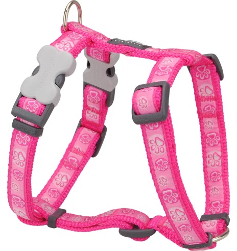Traksid koerale, disainmustriga Paw Impressions Hot Pink (Red Dingo)