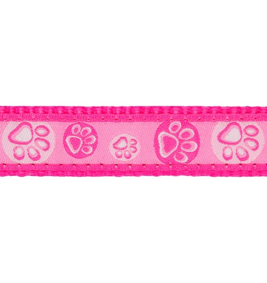 Traksid koerale, disainmustriga Paw Impressions Hot Pink (Red Dingo)