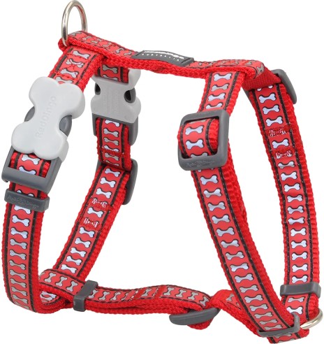 Traksid koerale, helkurmustriga Reflective Bones Red (Red Dingo)