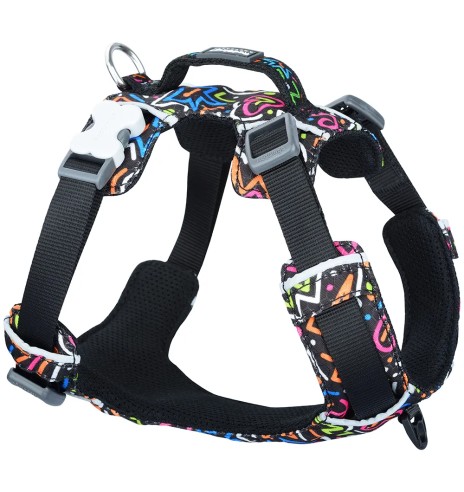 Traksid koerale SPORT, Squiggles Black (Red Dingo)