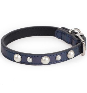 Kaelarihm koerale, nahast pehme polsterdusega Elegant Hot Pink (Red Dingo)–Nahast–Red Dingo–Valgekihv