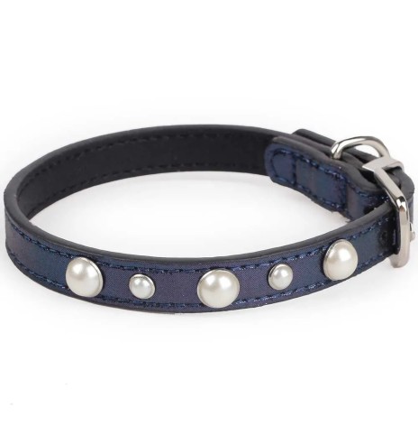 Kaelarihm pärlitega Pearl Collar, Night Blue (AFP - Glamour Dog)