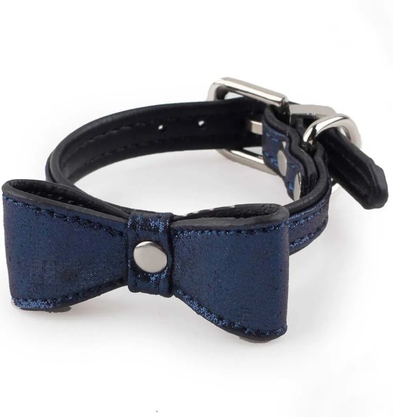 Kaelarihm lipsuga Bow Tie Collar, Night Blue (AFP - Glamour Dog)