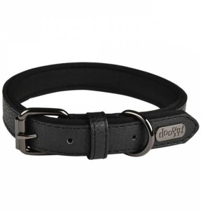 Kaelarihm koerale, nahast pehme polsterdusega Elegant Hot Pink (Red Dingo)–Nahast–Red Dingo–Valgekihv