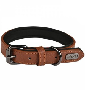 Ошейник для собаки Double Comfort (Doogy) – Кожаные ошейники – Doogy – Valgekihv