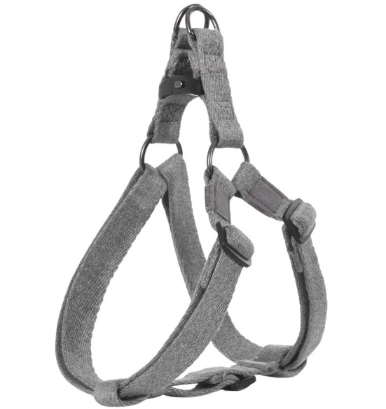 Шлейка для собак из натурального модала и хлопка, серая (Dogness Modal Cotton)