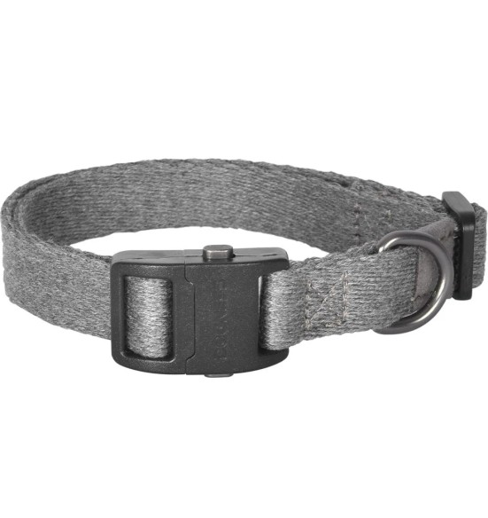 Ошейник для собак из натурального модала и хлопка, серый (Dogness Modal Cotton)