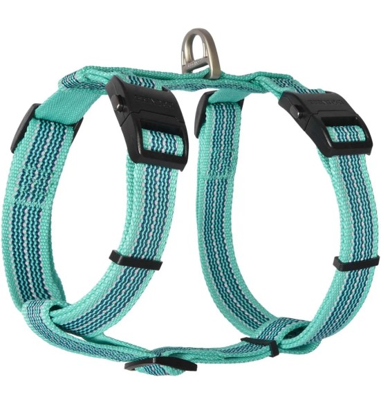 Шлейка для собак из водоотталкивающего материала, со светоотражающей нитью, зелёный (Dogness Water-Proof)