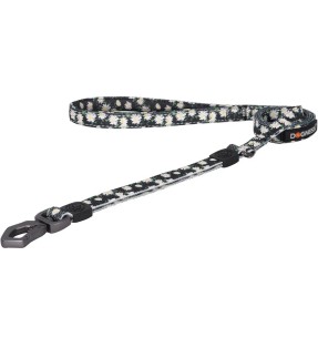 Амортизирующий поводок для собак со светоотражателем, чёрный/белый (Dogness Anti-Shock) – Ekspandriga – Dogness – Valgekihv