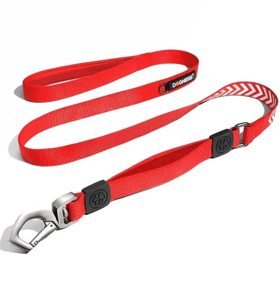 Jalutusrihm koerale, anti-shock, helkuritega, punane (Dogness Reflective)