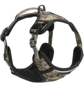 Поводок для собак амортизирующий, зелёный камуфляж (Dogness Camouflage) – Ekspandriga – Dogness – Valgekihv