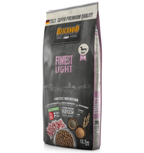 BELCANDO kiirkastmega kuivtoit ülekaalulisele või eakale koerale, väikesed graanulid (FINEST LIGHT)