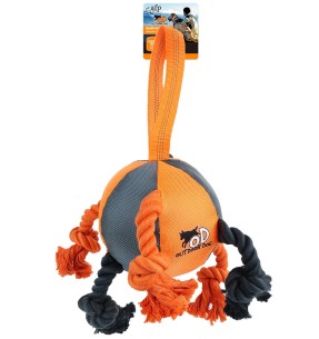 Игрушка для собаки Мышь с теннисным мячом и веревкой, Play N Tug- Mouse (Pawise) – Игрушки-канаты, плетеные, веревочные игрушки – Pawise – Valgekihv