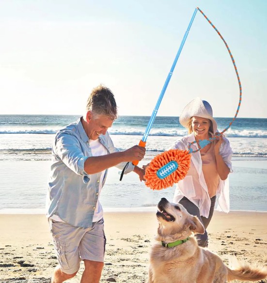 Игрушка-приманка для собак с телескопической рукояткой Dog Flirt Pole (AFP - Wag! Play)