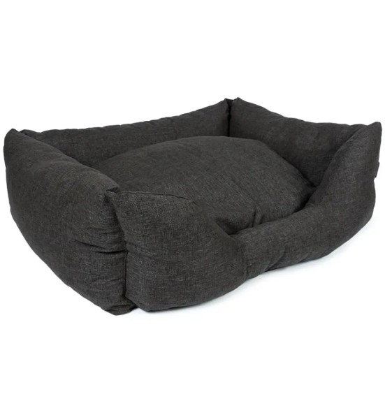 Лежанка для собаки, мягкая и удобная, со съемным чехлом, темно-коричневая Textura ECO (Duvoplus)