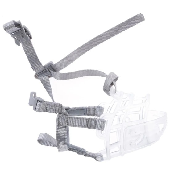 Suukorv läbipaistvast plastikust Basket Muzzle (Pawise)