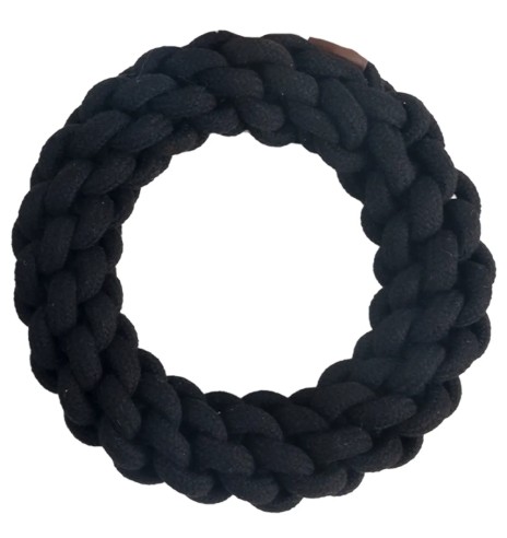 Puuvillast rõngas-nuts, must, Premium Cotton Ring (Pawise)