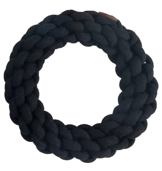 Puuvillast rõngas-nuts, must, Premium Cotton Ring (Pawise)