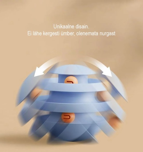 Ringlevate pallidega mänguasi kassile Fun Plus Roly-Poly (Pawise)