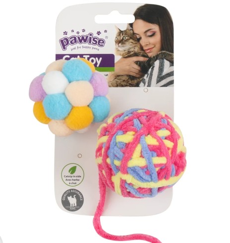 Kassi mänguasi, kaks kõrisevat palli Color...