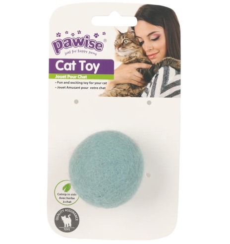 Kassi mänguasi, villane kellukesega pall Wool...