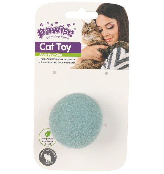 Kassi mänguasi, villane kellukesega pall Wool Ball with Bell Inside (Pawise)